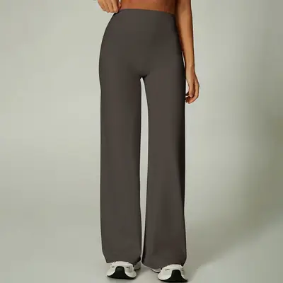 Yogahose mit hohem Bund, Po-Lifting und weitem Bein für Damen - 11