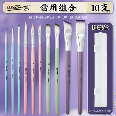 17-Piece Brush Set for Children, Face Painting and Body Drawing - 8