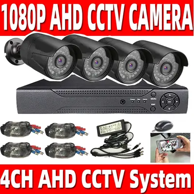 4 kameralı gözetim sistemi DVR kurulum seti