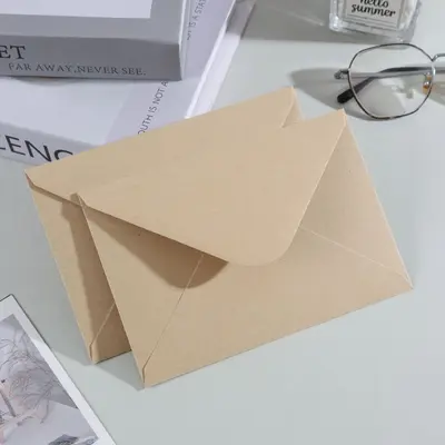 Retro Kraft Paper Envelopes, White, Multiple Sizes, for Cards and Letters - 7