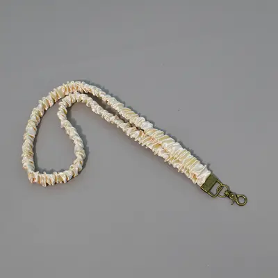 Amazon Stretchable Elastic Large Hair Tie Ruched Lanyard Long Strap ID Badge Work Lanyard Keychain - 10