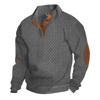 2025 grenzüberschreitende Herrenkleidung Amazon temu Sweatshirt Herren Herbst und Winter dünner Stehkragen Langarm Jacquard-Strickcardigan