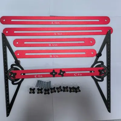 Multifunctional Aluminum Alloy Stair Measuring Ruler for Woodworking - 7