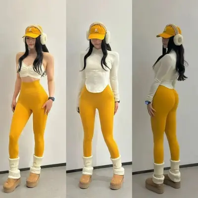 跨境瑜伽裤女高腰提臀训练裤运动户外普拉提训练健身裤同款蜜桃 - 11