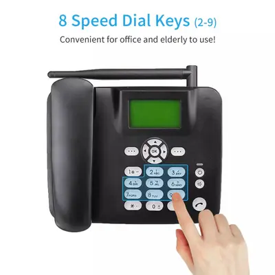 F317 2G GSM sabit hat telefon, çift SIM, FM radyo, yaşlılar için