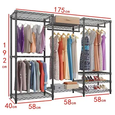 Freestanding Telescopic Clothes Drying Rack for Bedroom, Wardrobe - 8