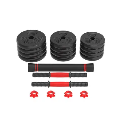 Yeni kauçuk kaplı dambıl erkek ve kadın ev egzersiz fitness kaliteli ekipman 15/20/30 kg set - 4