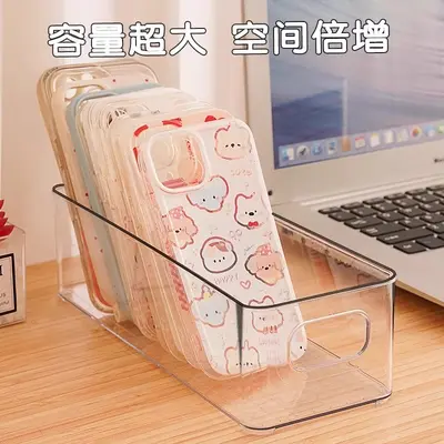 Acryl-Aufbewahrungsbox, schmale Rechteckform, transparenter Schreibtisch-Organizer