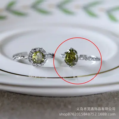 Vintage sparkle zircon open ring for women - 10