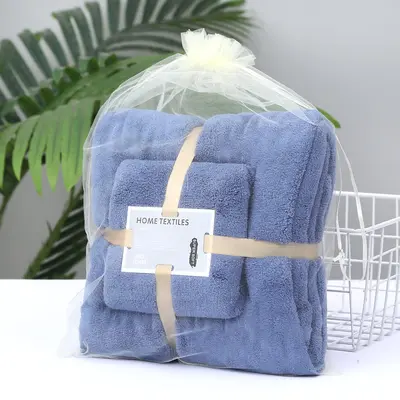 Mercan velvet towel set, soft and absorbent - 12