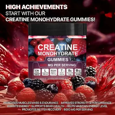 Kreatin gummies, 120 kapsül, iki renkli