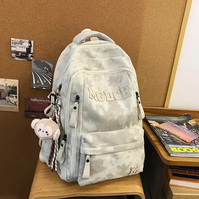 Rucksack neue große Kapazität einfach urban vielseitig Mittelschüler Männer und Frauen gleiches Design Schulrucksack einfarbig komfortabler Rucksack - 7