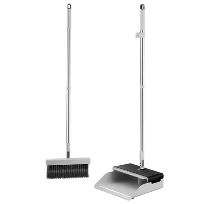 Broom and Dustpan Set, Foldable, Hair-Repellent