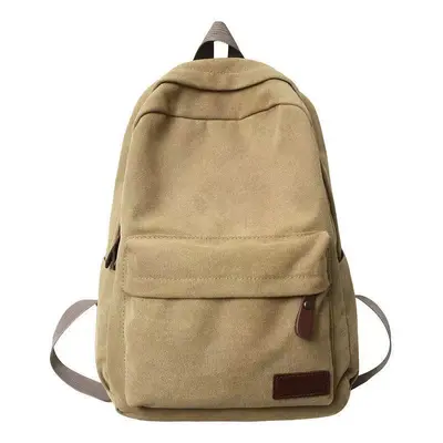 Large capacity men's canvas backpack with laptop compartment, for travel and school - 12
