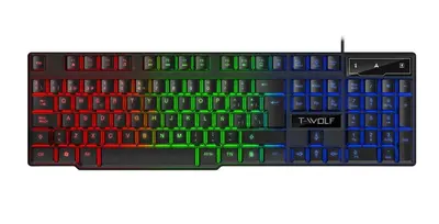 T-WOLF Thunder Wolf T20 oyun klavyesi kablolu ışıklı Arapça İspanyolca Rusça bilgisayar klavyesi sınır ötesi - 9