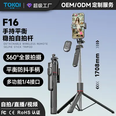 Selfie çubuğu F16 seyahat taşınabilir istikrarlı Bluetooth selfie cihazı zemin ayakta canlı yayın tripod anti-shake cep telefonu tutucu