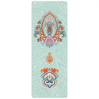 1.5mm yoga matı ultra ince, baskılı, süet kadife, kaymaz - 7