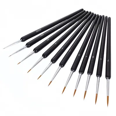 Fine art outline brush set, soft bristle watercolor acrylic