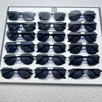 Men's sunglasses, nylon polarized, UV protection, stainless steel frame, prescription lens - 7