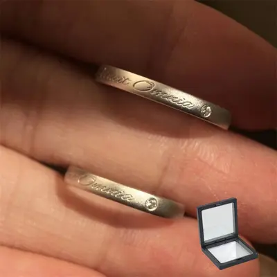 爱能战胜一切素圈戒指电镀银小众设计情侣对戒百搭高级感男女指环 - 11