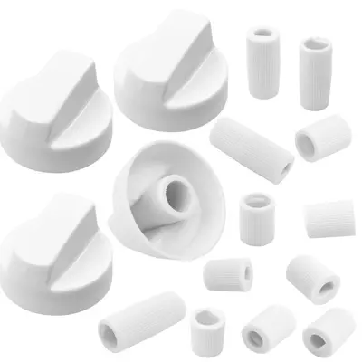 Universal Plastic Control Knobs, 4 Pack with 12 Adapters - 3