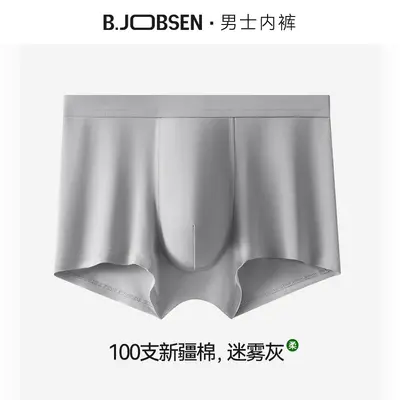 Men's Boxer Briefs, Xinjiang Cotton with Silk Blend, Antibacterial, Thin, Plus Size - 8