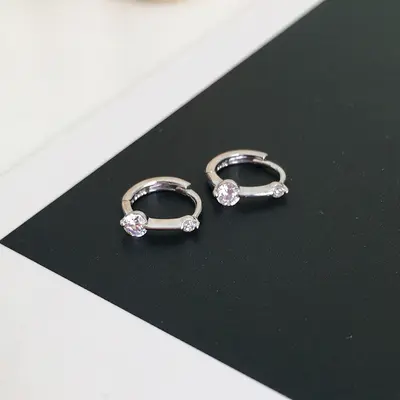 925 silver zirconia earrings, no need to remove while sleeping - 7