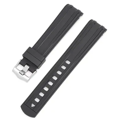 20 mm Rubber Strap Compatible with Omega Seamaster 300 - 9