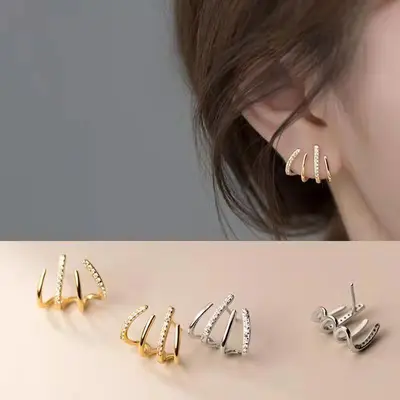 TikTok bestseller koreanische Version kleine frische Diamant-Ohrstecker für Frauen, elegante Legierungs-Ohrstecker Großhandel vom Hersteller.