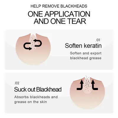 SADOER Bamboo Charcoal Blackhead Removal Nose Strips, T-Zone Care, 1 Pack - 5