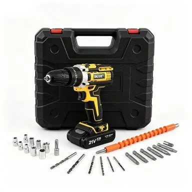 21V dual-speed lithium cordless drill screwdriver set - 6