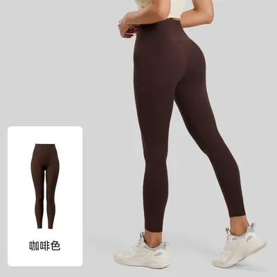Women's Seamless Yoga Leggings with Back Pocket, Shaping Butt-Lift - 8
