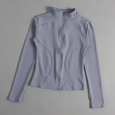 Damen-Fitnessjacke, schlank geschnitten, schnelltrocknend, mit Sonnenschutz, langärmlig - 5
