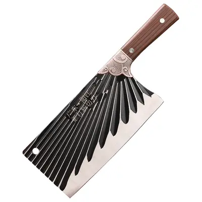 Geschmiedete Küchenmesser Hackmesser Küchenbraus Edelstahl Gemüsemesser Haushalt Multifunktions-Set Zweiteiliges Set Fleischbeile