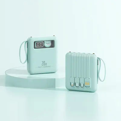 Neue interne Kabelmodell, Mini-Cartoon-Muster 10000mAh Powerbank, großkapazitive mobile Stromquelle, individuell bedrucktes Geschenk. - 12