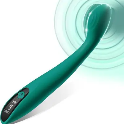 Digital Display Realistic Dildo, G-Spot Vibrator with Tongue Licking Suction - 10