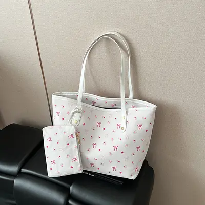 Large Capacity Everyday Tote Bag with Single Shoulder Underarm Bag - 2