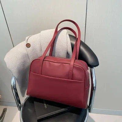 Koreli Tarzı Büyük Kapasiteli Tek Omuz Çantası Kadın 2025 Sonbahar Yeni Koleksiyonu Vintage Koltuk Altı Çantası Şık Minimalist Stil Tote Çanta - 3