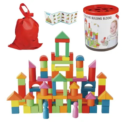 CPC Wooden Building Blocks for Toddlers Aged 1-2 and 3-6, Large Pieces, Educational Toy - 6