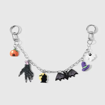 Y2K Gotik Halloween Çanta Kolyesi, DIY Balkabağı ve Kuru Kafa - 7