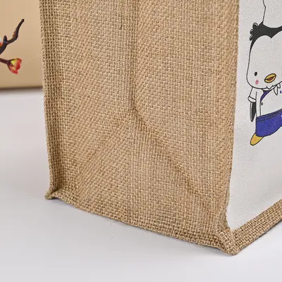 Canvas Lunch Bag Women's Single Shoulder Bag, Japanese Cartoon Style, Large Capacity