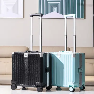 Carry-On Suitcase, Aluminum Frame, 18 Inch, Silent Wheels, Combination Lock - 3