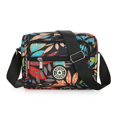 Cross-border Four-Season Versatile Small Square Bag Lightweight Middle-aged Mother Floral Fabric Single Shoulder Bag Stall Night Market Change Crossbody Bag