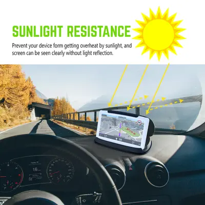 Universal Silicone Car Phone Holder for Dashboard and Sun Visor
