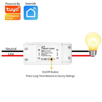 WiFi Bluetooth Çift Modlu Anahtar Tuya WiFi Anahtarı + RF433 Tuya Akıllı Anahtar.