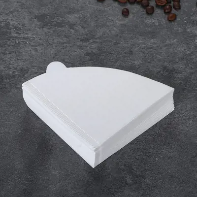 Cone Coffee Filter Paper for American Coffee Machines, V60 Filter, White Wood Pulp