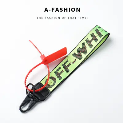OFF-WHITE Canvas Keychain with Embroidered Letter - 11