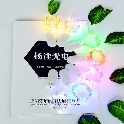 LED ışık dizisi, düğme pilli kutu, 1 metre 20 LED, hediye kutusu dekorasyonu için