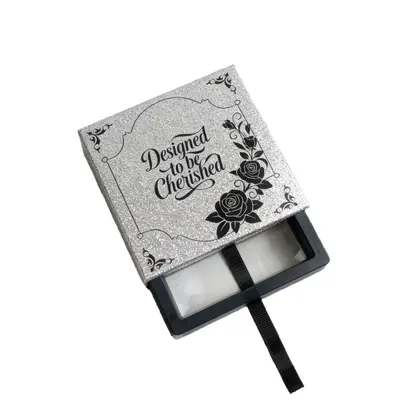 In Stock Starry Sky Silver PE Film Suspension Box Printed Pearl Jewelry Packaging Box Premium Gift Box Custom LOGO