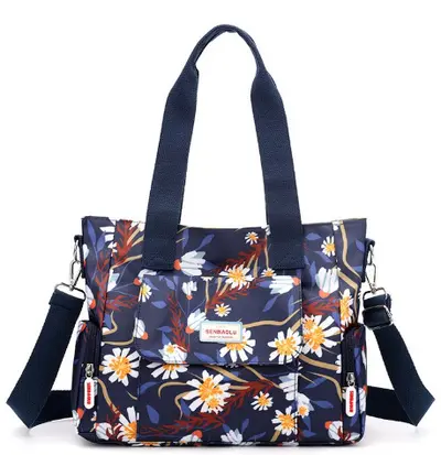 Printed Canvas Crossbody Women's Bag, Large Capacity - 12